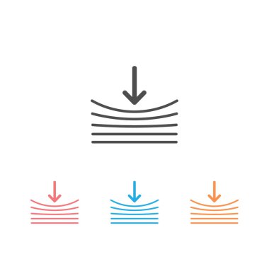 Dayanıklılık simgesi beyaza ayarlandı. Vektör