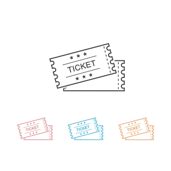 Ticket line vector iconset . illustration isolated for graphic and web — Stock Vector