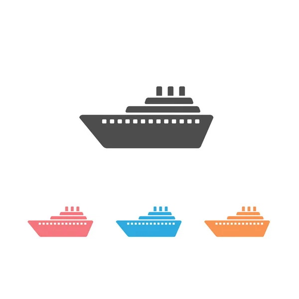 Verzendpictogram set vector. Symbool pictogram voor cruiseschip — Stockvector