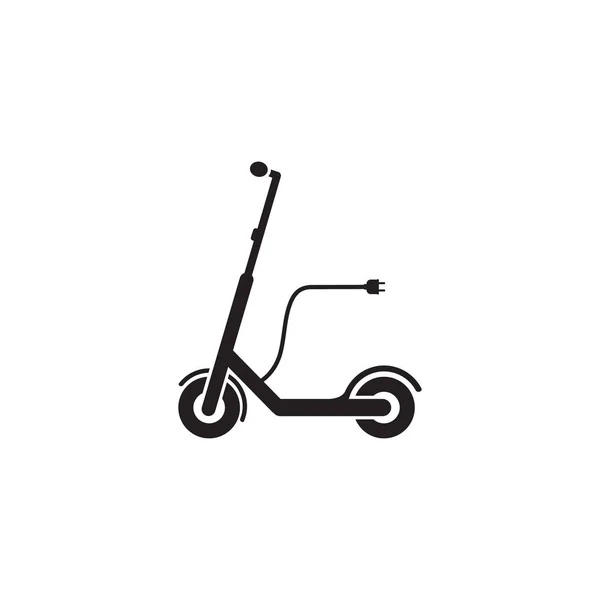 Conception d'icône de scooter électrique vectoriel sur blanc — Image vectorielle