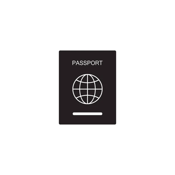 Icône de passeport. Identification ou Pass Document Illustration comme un simple signe vectoriel Symbole à la mode dans le style Glyphe pour le design et les sites Web, Présentation ou Mobile — Image vectorielle