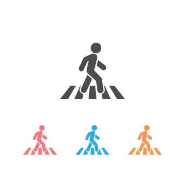 Crosswalk simge seti sembol logo şablonu.