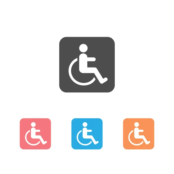 Conjunto de iconos para sillas de ruedas Concepto de estacionamiento para discapacitados Diseño de ilustración simple Icono del carrito de la colección de medicamentos Diseño web Vector — Vector de stock