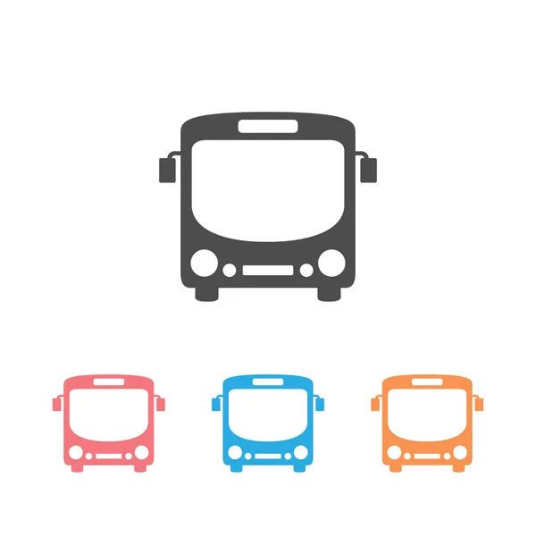 Bus icône mis symbole sur blanc. Illustration vectorielle — Image vectorielle