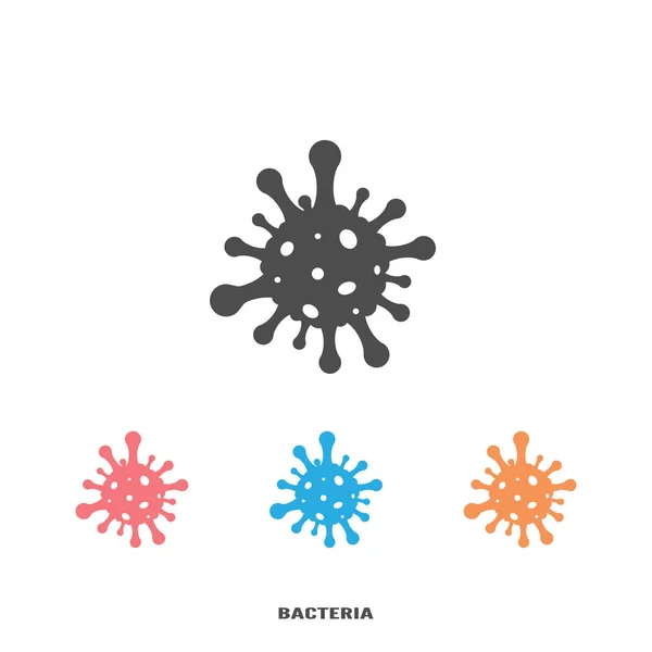 Ikon vektor bakteri berbahaya mengatur ilustrasi yang diisolasi pada warna putih - Stok Vektor