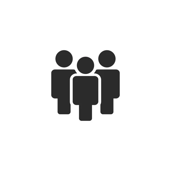 Ícone de pessoas em estilo plano. Símbolo de pessoas para o seu web site design, logotipo, aplicativo, UI — Vetor de Stock