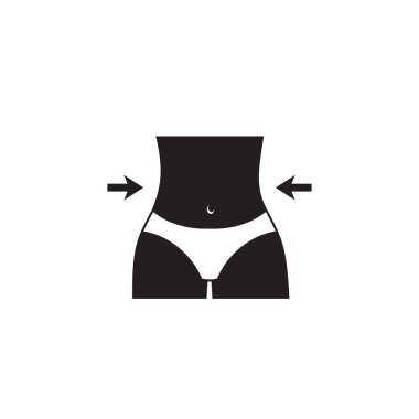 Beyaz üzerine kilo verme ikonu. Vektör