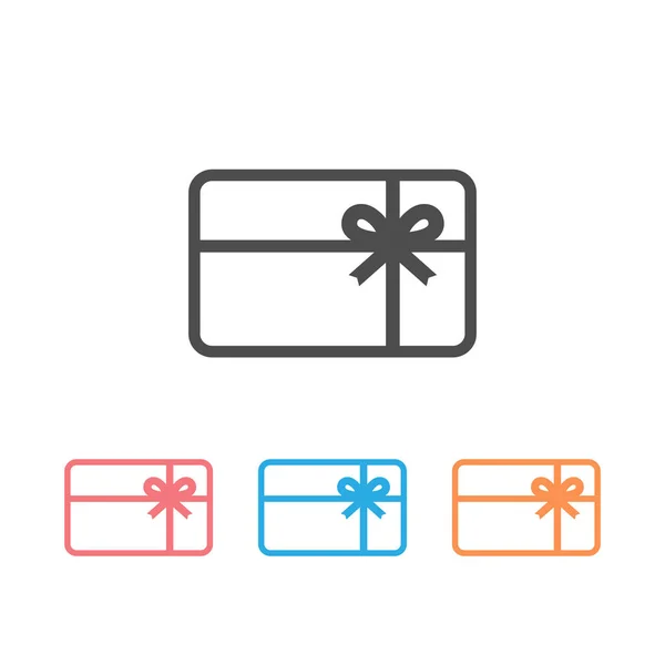 Geschenkkarte Icon Set vorhanden. Vektor — Stockvektor