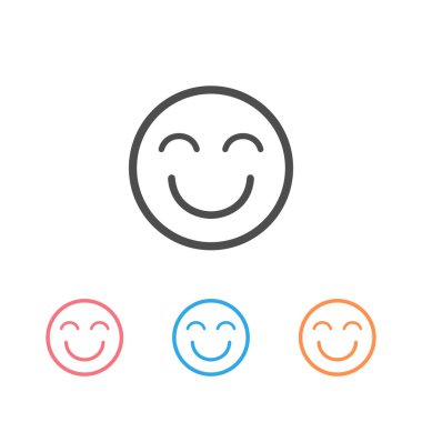 Emoji Mutlu Simge Seti Vektör