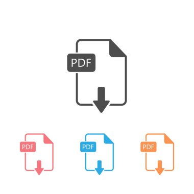 Dosya Pdf simge kümesi. Vektör