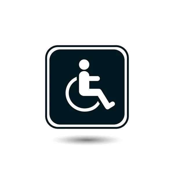 Ilustração do vetor ícone desativado. cadeira de rodas — Vetor de Stock