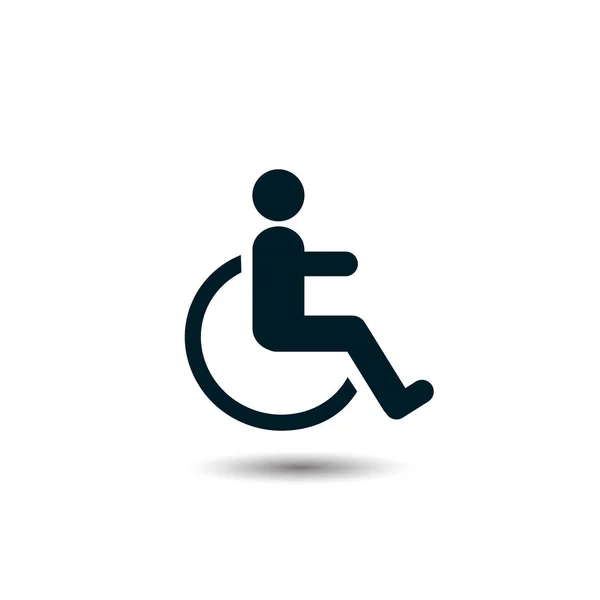 Devre dışı bırakılmış simge vektörü. tekerlekli sandalye sembolü — Stok Vektör