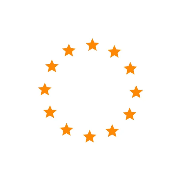Európai uniós sztár ikonra. Vektor — Stock Vector