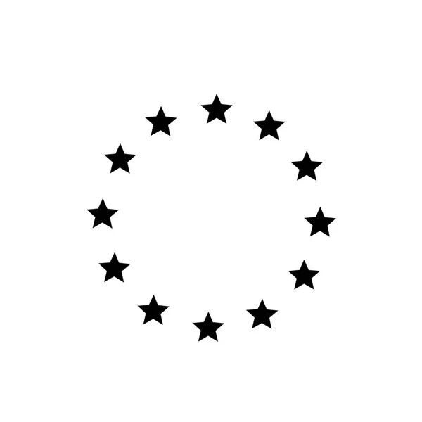 Icône étoile de l'Union européenne sur blanc . — Image vectorielle