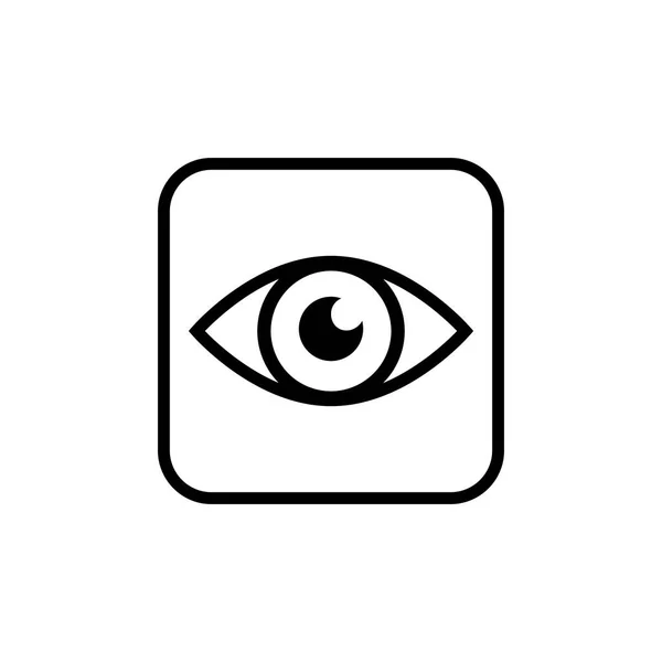 白の目のアイコン記号. — ストックベクタ