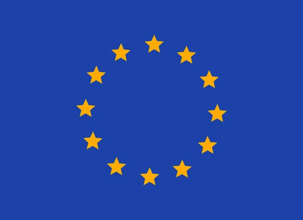 Bandeira da União Europeia. Dimensões precisas, proporções de elementos e cores. Vetor — Vetor de Stock