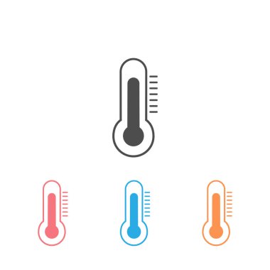 Termometre simgesi seti. Vektör
