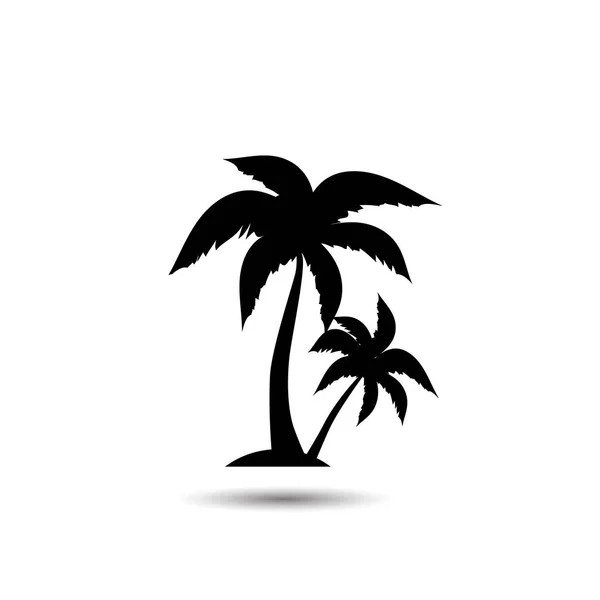 Icono de silueta de palmera. vector plano simple — Archivo Imágenes Vectoriales