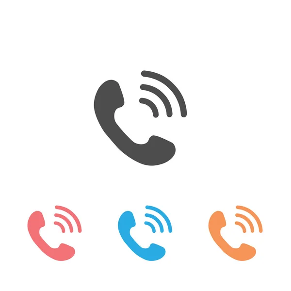 Telefon ikon meghatározott trendi lakás stílusban izolált fehér háttér. A telefon szimbóluma. Vektor — Stock Vector