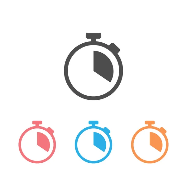 Icono de tiempo. Conjunto de iconos del reloj. Vector — Archivo Imágenes Vectoriales