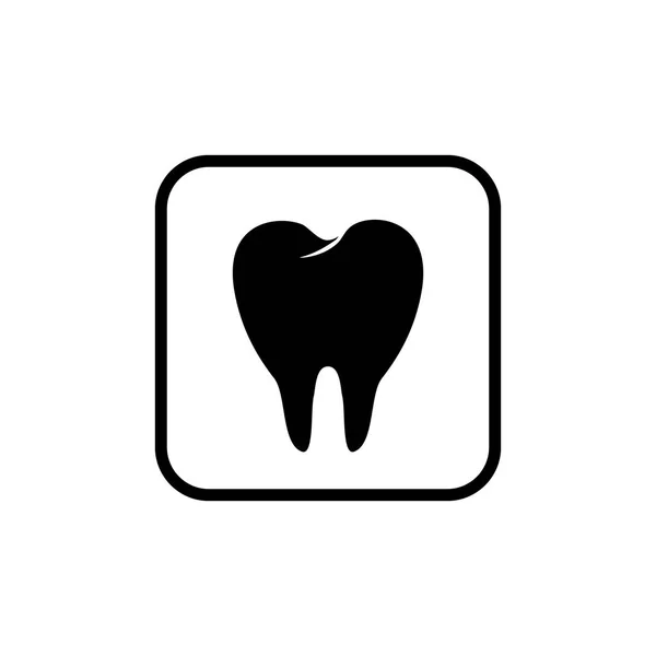 Tooth ikon lapos stílusban. Vektoros illusztráció — Stock Vector