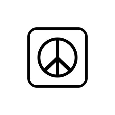 Barış simgesi. imza vektör illüstrasyon