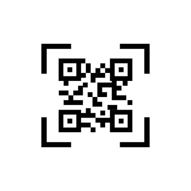 Qrcode Symbol Vector illüstrasyon