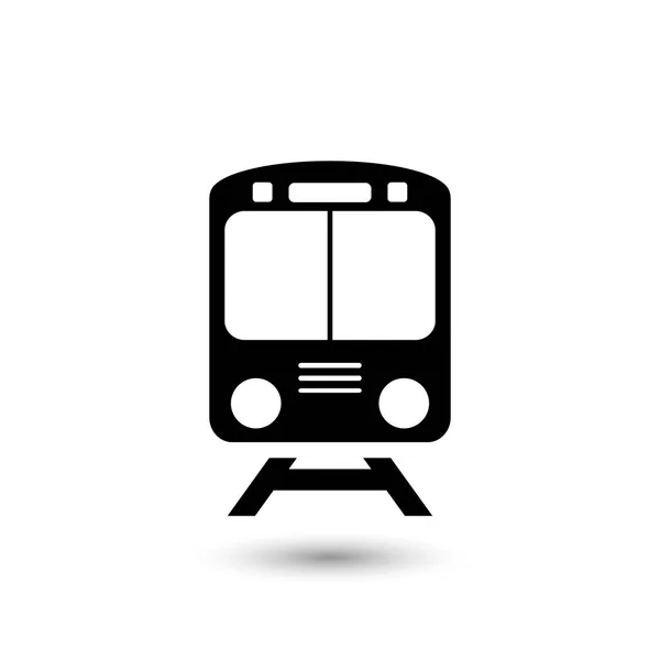 白の列車アイコンシンボルベクトル — ストックベクタ