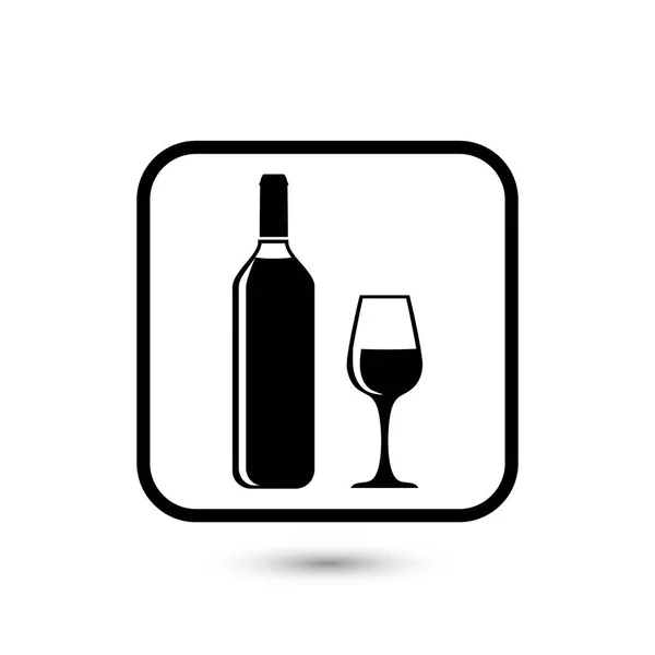 Wine icon Vector Illustration on the white — Stock Vector