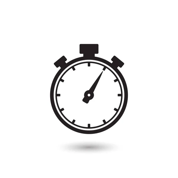 Icona del cronometro in stile piatto alla moda . — Vettoriale Stock