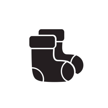 Çorap ikonu. Noel çorapları vektör çizimi. Web, mobil ve Ui için çorap vektör simgesinin basit bir gösterimi