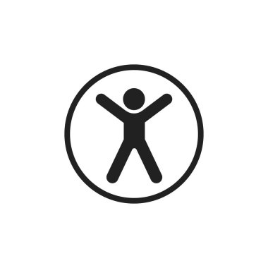 Erişilebilirlik simgesi evrensel aşı vektör simgesi