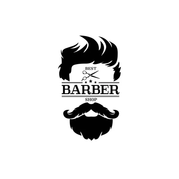 Barbiere isolato emblema etichetta vintage distintivo. Vettore — Vettoriale Stock