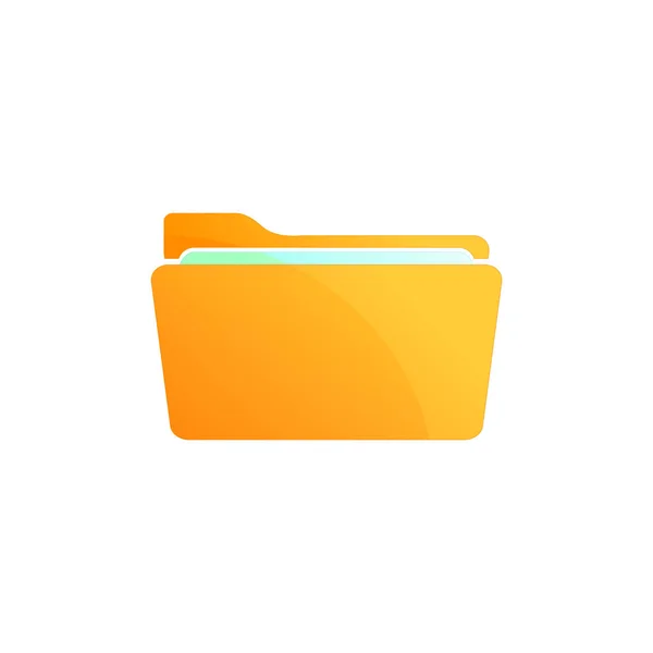 Folder icon template cartoon yellow color editable. Folder symbol vector sign isolated on white background. Simple logo vector illustration for graphic and web — Stok Vektör