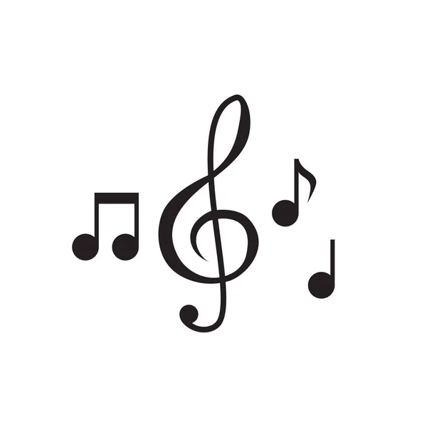 Ícones de ilustração de nota musical. Som e melodia —  Vetores de Stock