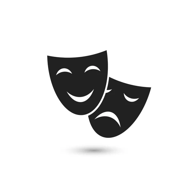 Χαρούμενο και θλιβερό διάνυσμα θεατρικής μάσκας — Διανυσματικό Αρχείο