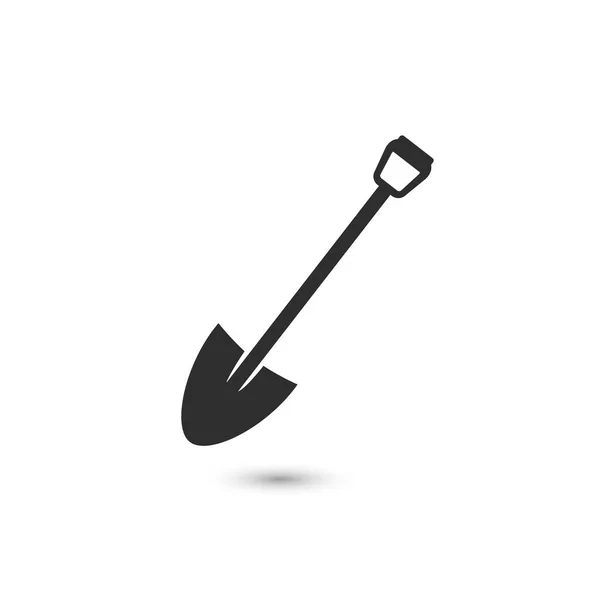 Shovel Icon. Gardening Vector Illustration. Construction Equipment Sign — Stock Vector