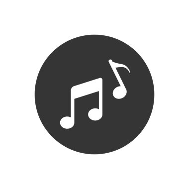 Music note icon. vector illustration flat style
