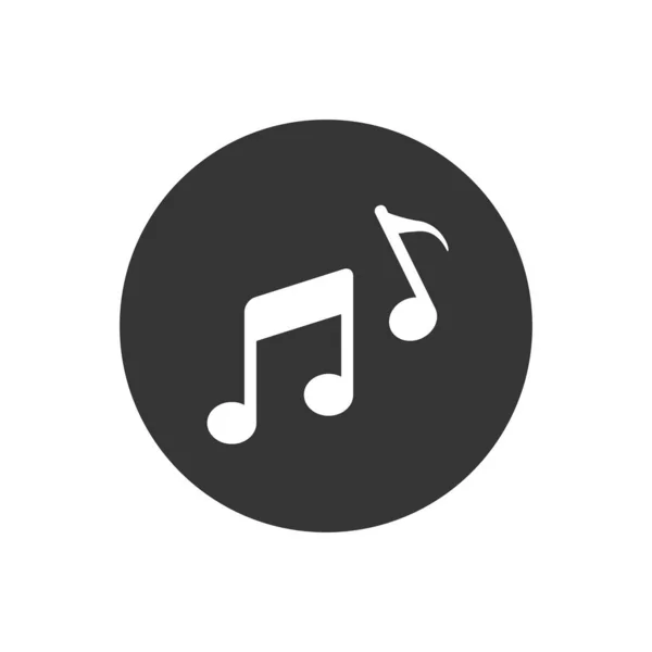 Music note icon. vector illustration flat style — ストックベクタ