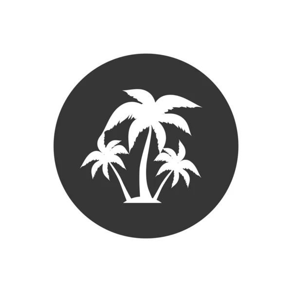 Icono de silueta de palmera. vector plano simple — Archivo Imágenes Vectoriales