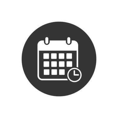 Takvim simgesi vektörü. Takvim sembolü vektör çizimi düz biçimi