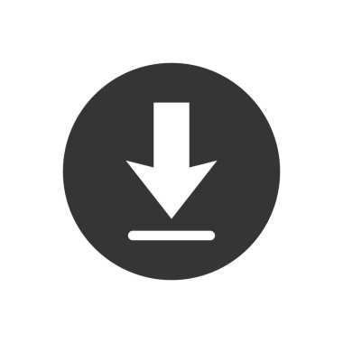 Beyaz arka planda simgeyi indirin. İndirme simgesi