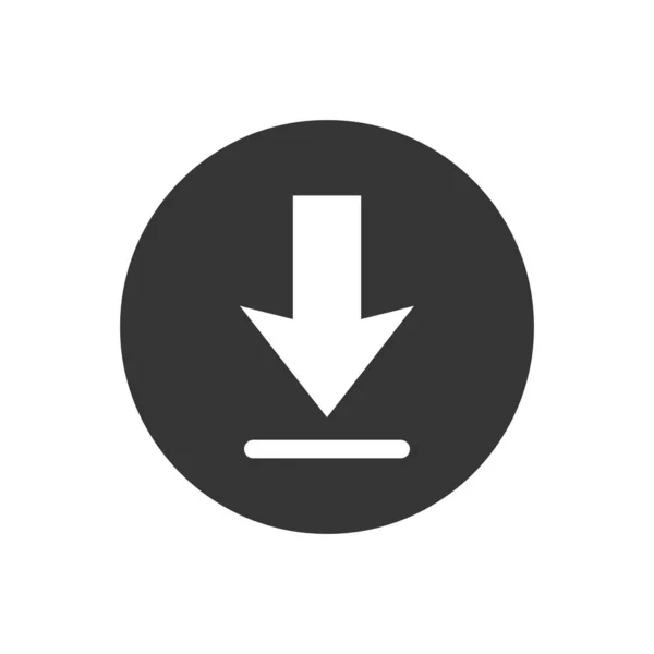 Télécharger icône sur fond blanc. icône de téléchargement — Image vectorielle