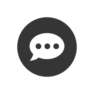 Konuşma balonu ikonu. vektör çizimi düz biçimi