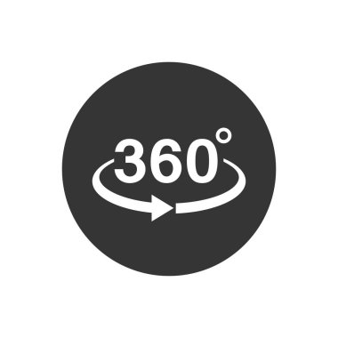 360 görünüm simgesi grafik tasarım şablonu vektör çizimi düz biçim