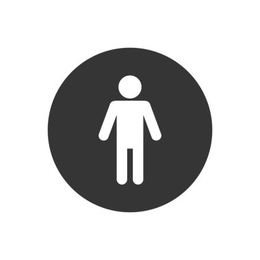 Erkek Lavabosu Simgesi. Erkekler Dinlenme Odası tabelası. Erkekler için Tuvalet Sembolü. Erkekler Wc İllüstrasyon Logo Şablonu.