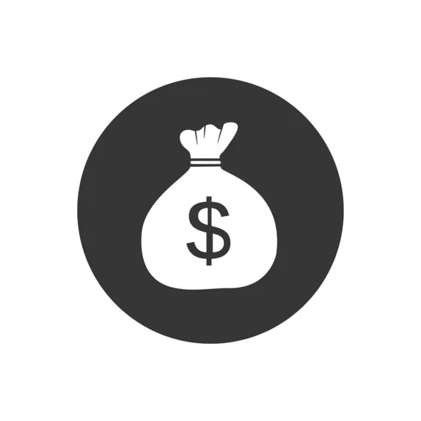 Icône sac d'argent. illustration vectorielle style plat — Image vectorielle