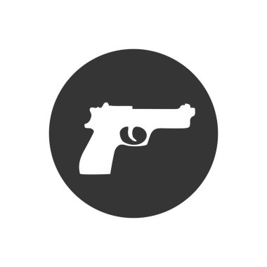 Silah simgesi. Silah Vektörü. Askeri Teçhizat İllüstrasyon Logosu