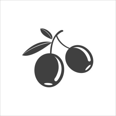 Zeytin yassı ikonu. Vektör illüstrasyonu