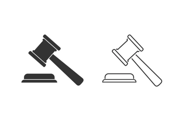 Icono de la línea Judgement Justice ambientado en estilo plano de moda. Vector — Archivo Imágenes Vectoriales